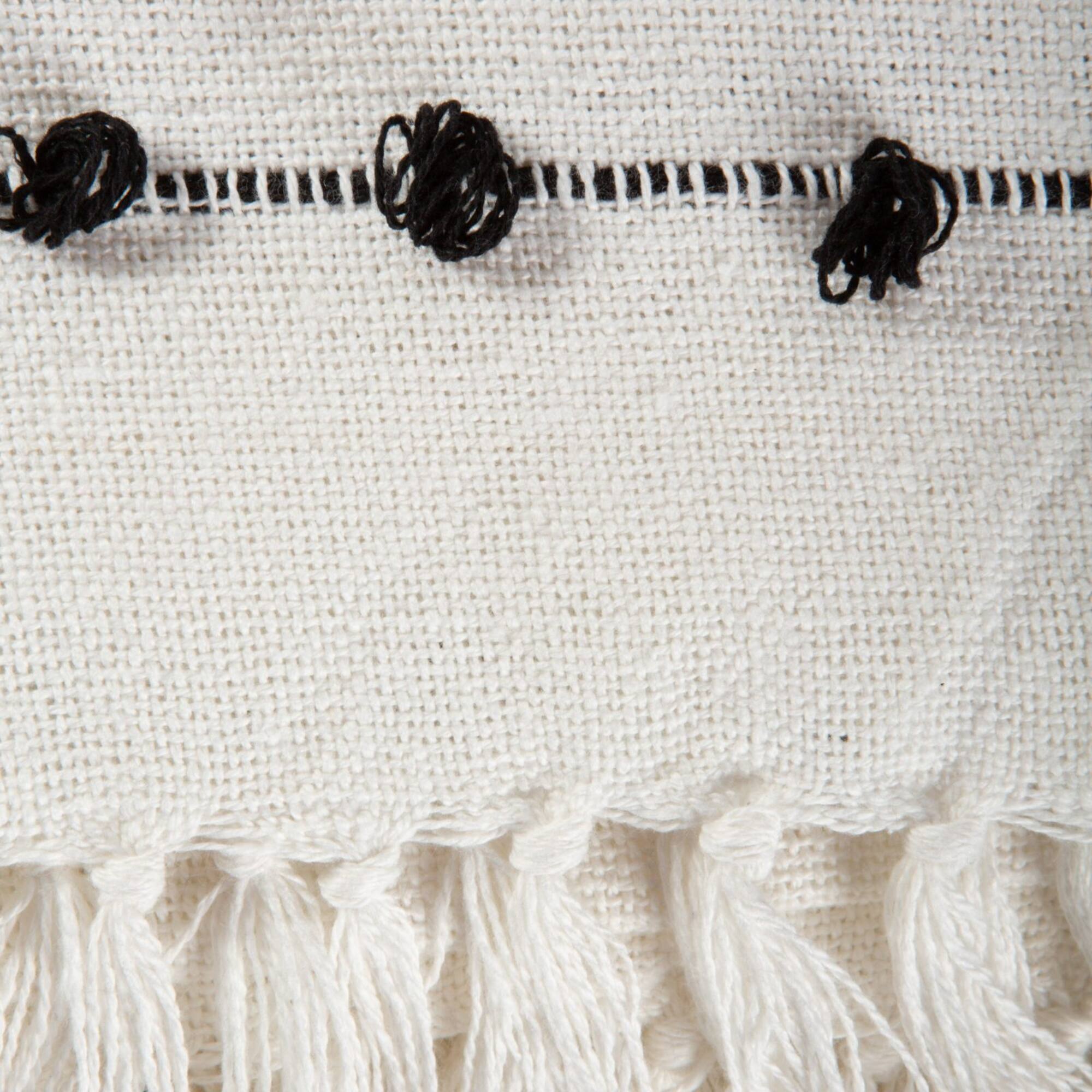DII® Off White Woven Loop Throw